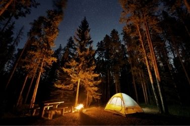 Black Camping Style Solar Hanging Patio Lamp